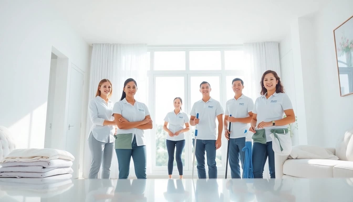 Efficient cleaning services near me ensuring sparkling cleanliness in a modern home environment.