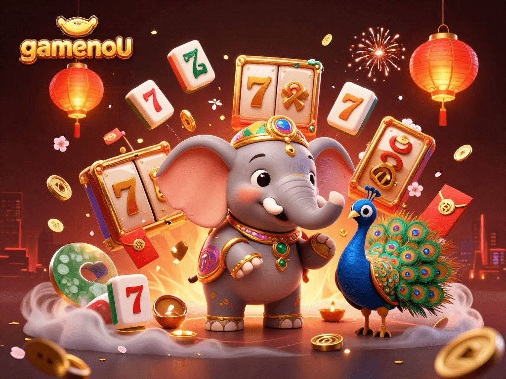 Spin the reels at gamenohu with vibrant 3D casino elements, colorful characters, and dynamic slot symbols.