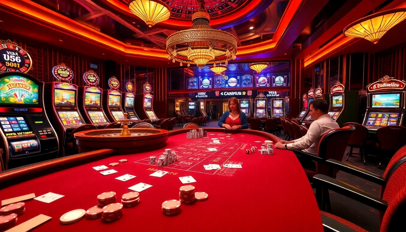 Engaging scene at nhà cái bj88 casino with players at a vibrant poker table.