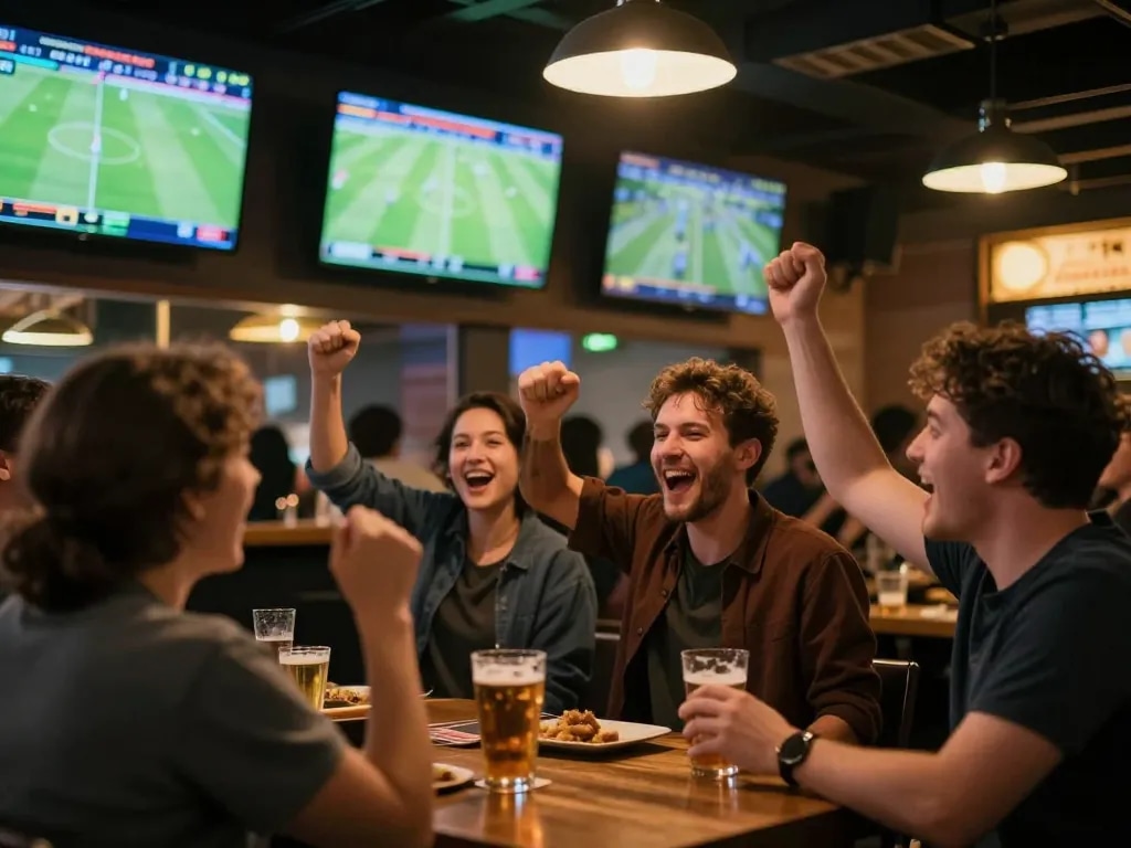 Socolive users engaging in live sports betting while enjoying the excitement of football matches.