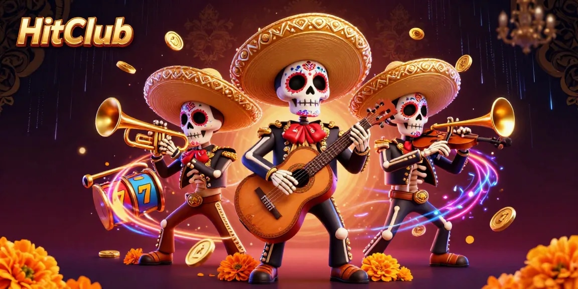 Experience exhilarating gaming at HitClub with vibrant mariachi musicians and slot games.