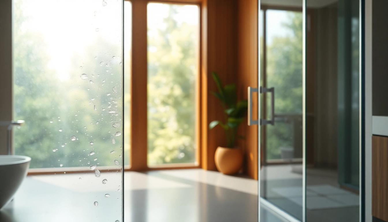 Stylish glass shower doors that enhance a modern bathroom's elegance and tranquility.