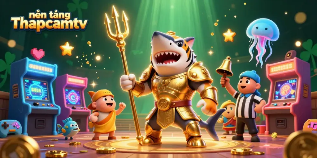 Engage with nền tảng Thapcamtv's thrilling underwater casino adventure featuring vibrant characters and immersive gaming elements.