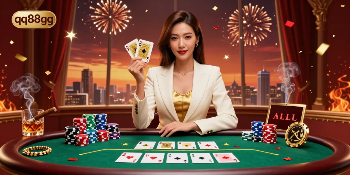 Betting expertly with QQ88GG on poker tables, showcasing vibrant gameplay and elegant atmosphere.