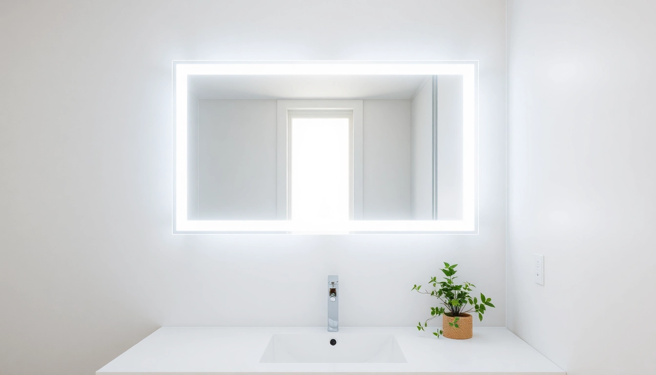 Illuminate your led mirror bathroom with a stylish backlit mirror and modern design features.