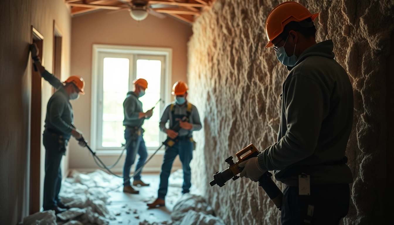 Efficient spray foam removal in West Sussex by a skilled team in protective gear