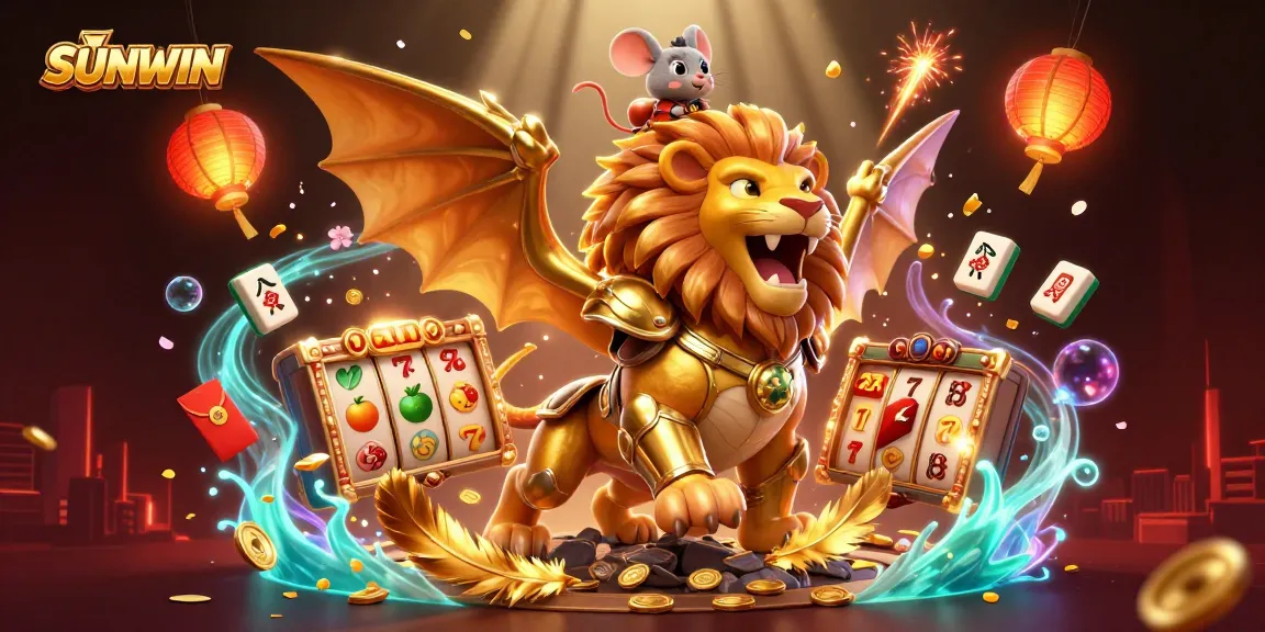 SUNWIN captivates with vibrant 3D slot action as a golden chimera roars triumphantly.