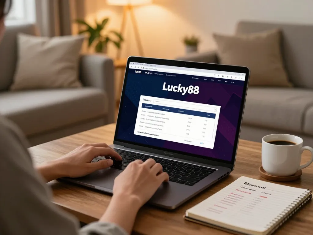 Engaging in lucky88 đăng nhập while enjoying online casino gaming at home.
