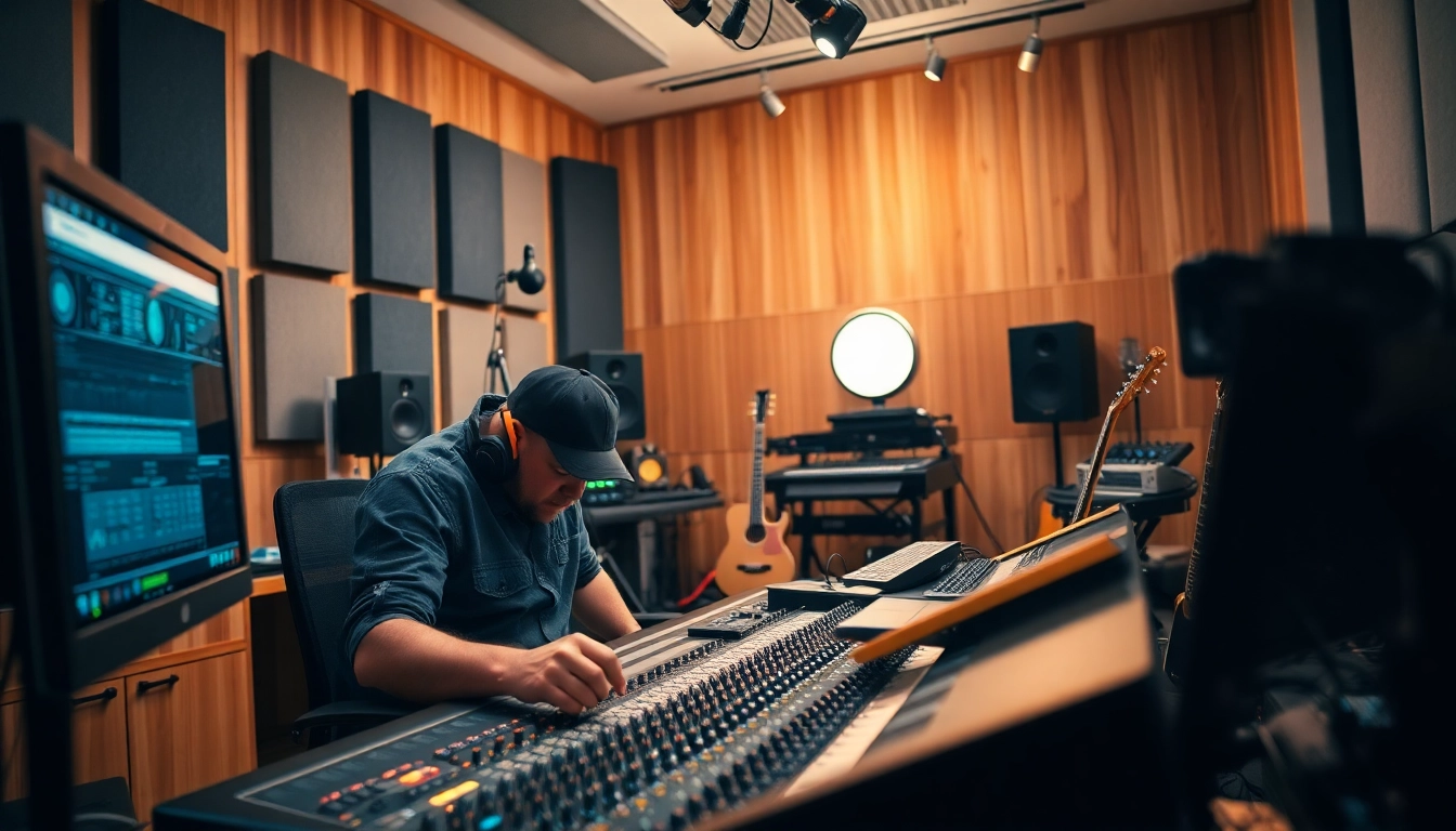 Experience top-notch online mastering services with a professional audio engineer in a modern studio.